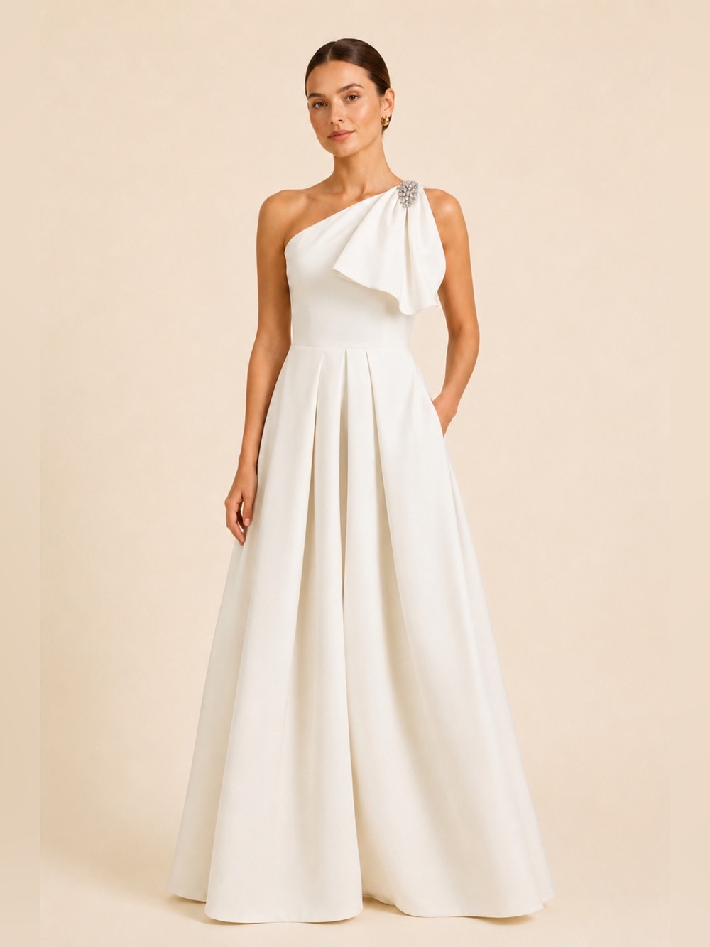 SACHIN & BABI 
Martina One-Shoulder Gown